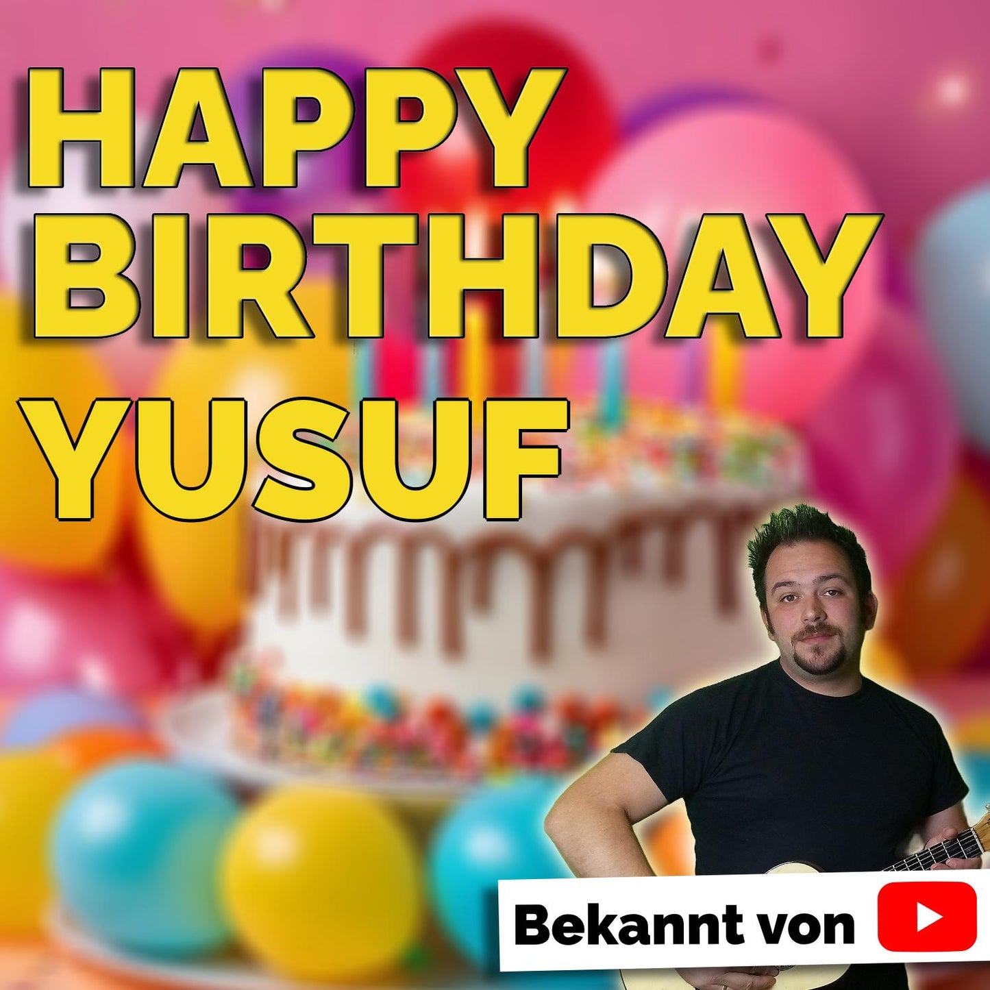 Produktbild Happy Birthday to you Yusuf mit Wunschgrußbotschaft