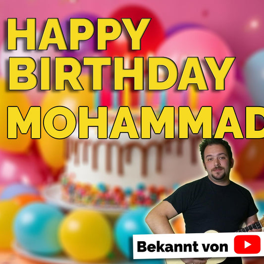 Produktbild Happy Birthday to you Mohammad mit Wunschgrußbotschaft