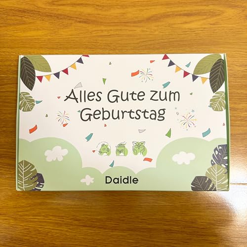 Daidle Geburtstagsdeko- Premium Wiederverwendbare Party Deko, Geburtstag Deko, Geburtstagsdeko Frauen - Happy Birthday Girlande, Wimpelkette Geburtstag, Wabenbälle, Pompons Deko, Sage Grün Deko