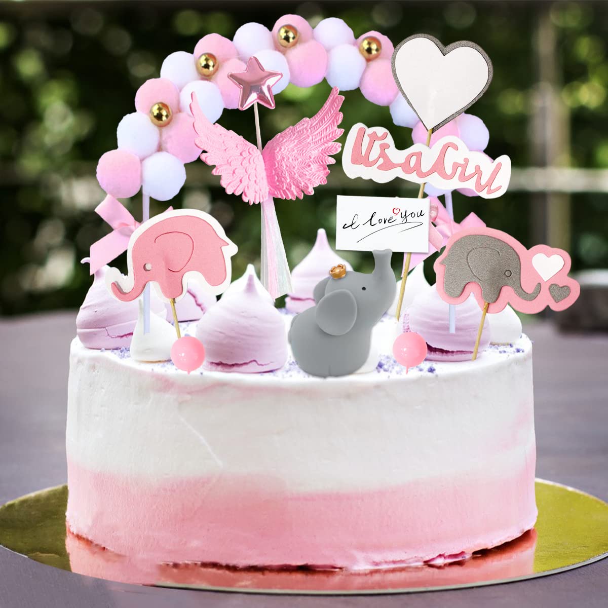 BOYATONG Cake Topper Happy Birthday aus Holz Kuchendeko Geburtstag, Kuchen Deko für Mädchen Jungen Frauen Mann Größe 15x 20cm, Beige