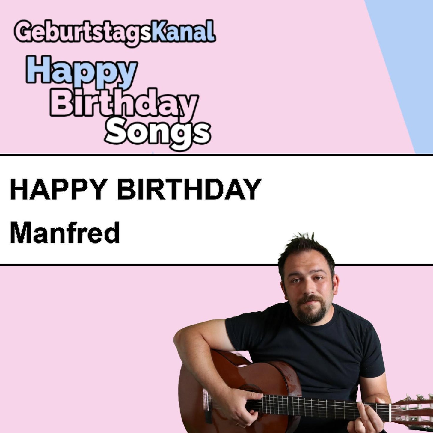 Produktbild Happy Birthday to you Manfred mit Wunschgrußbotschaft