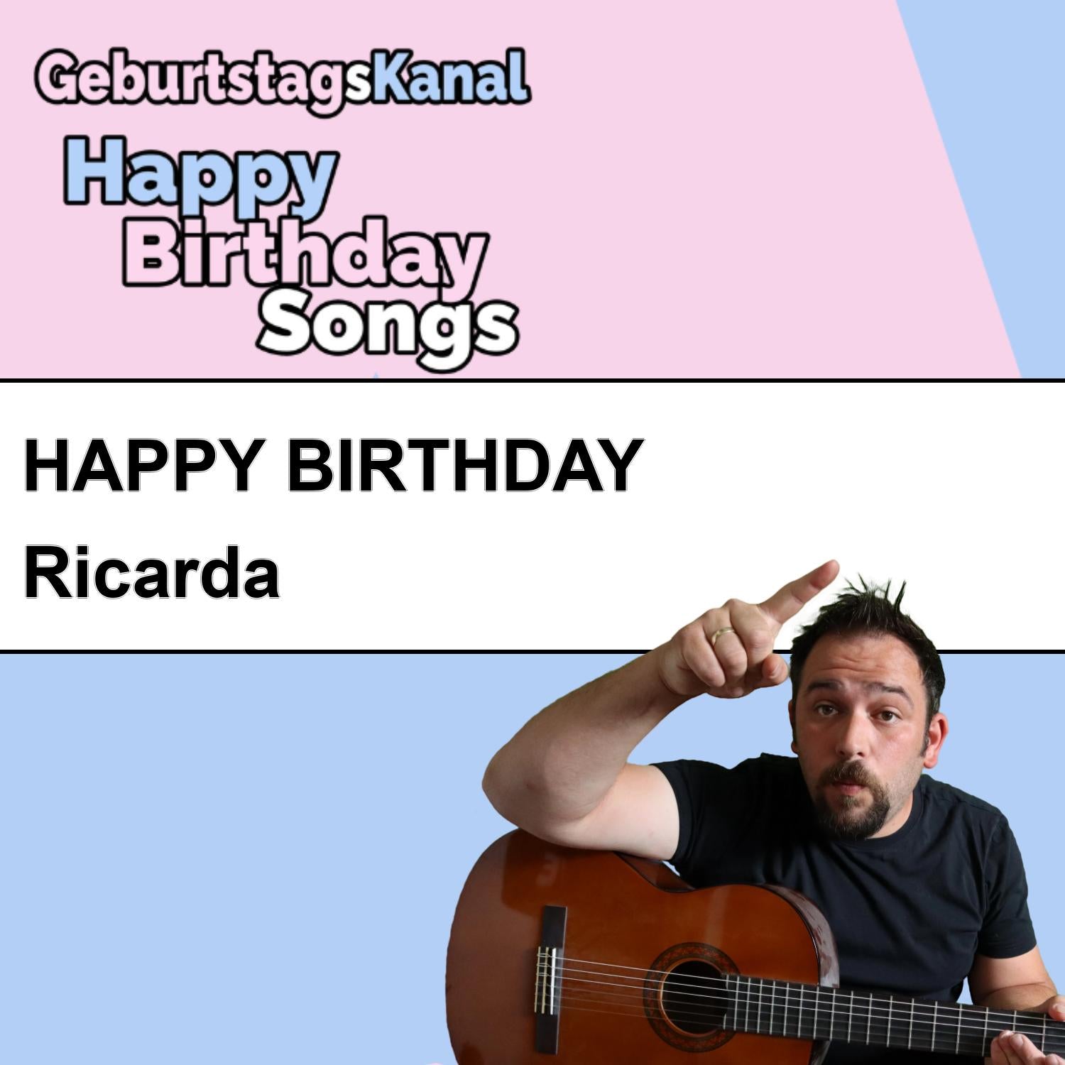 Produktbild Happy Birthday to you Ricarda mit Wunschgrußbotschaft