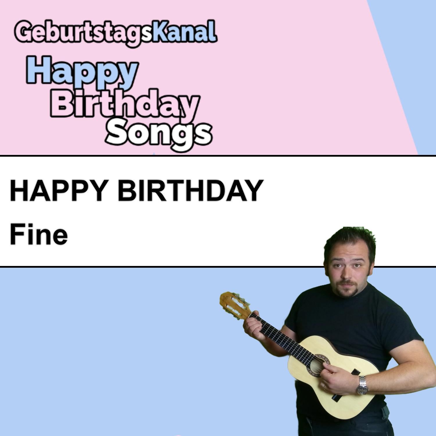Produktbild Happy Birthday to you Fine mit Wunschgrußbotschaft