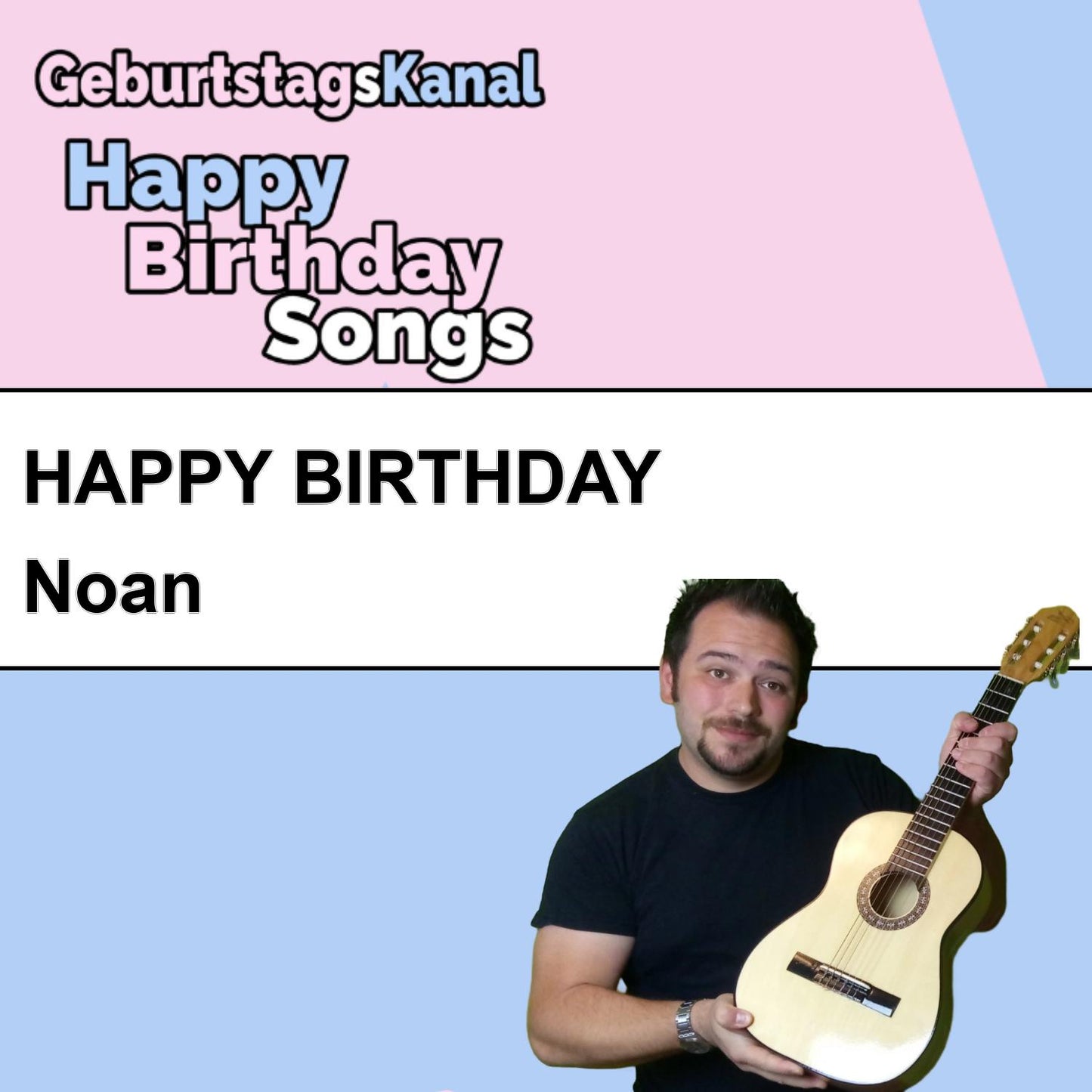 Produktbild Happy Birthday to you Noan mit Wunschgrußbotschaft
