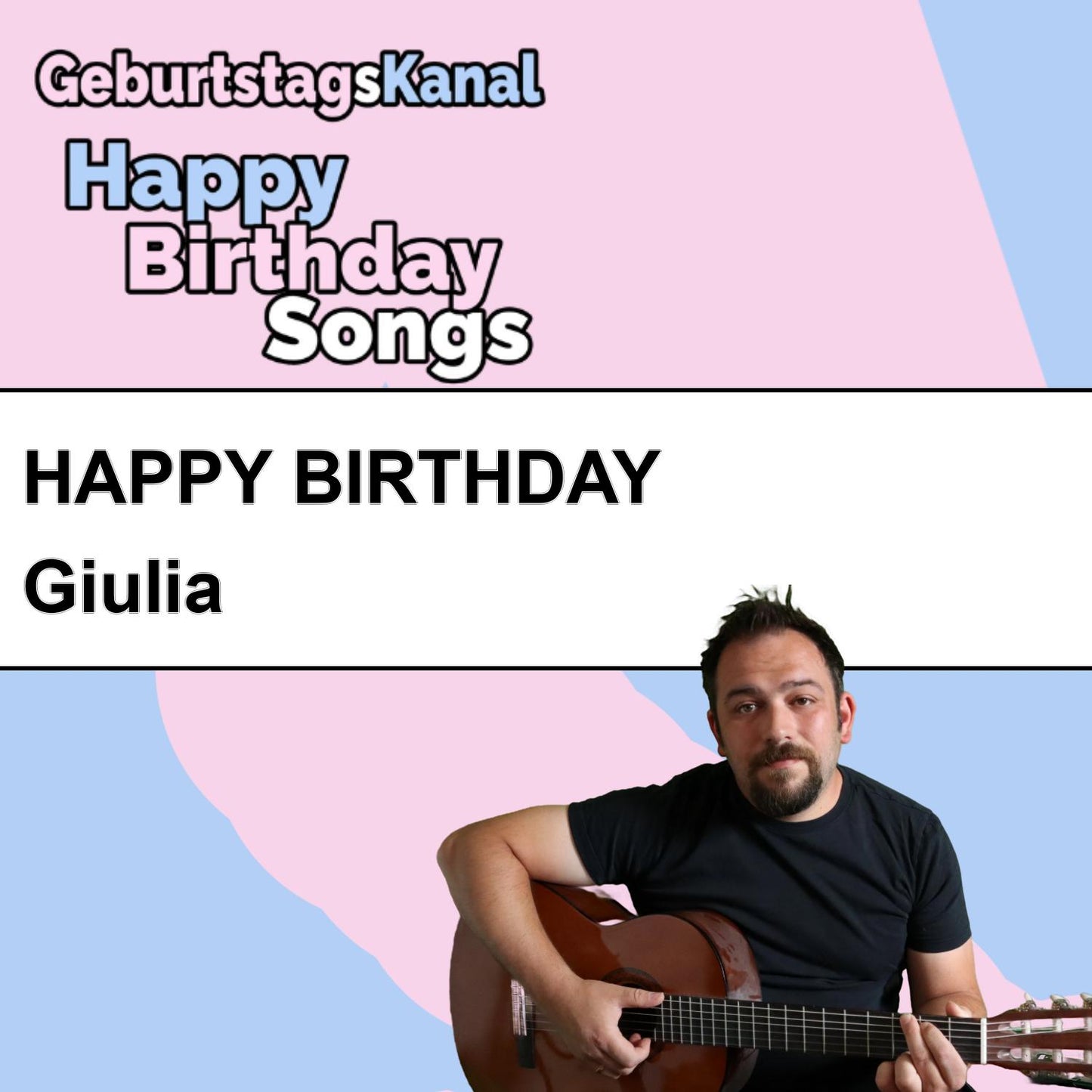 Produktbild Happy Birthday to you Giulia mit Wunschgrußbotschaft