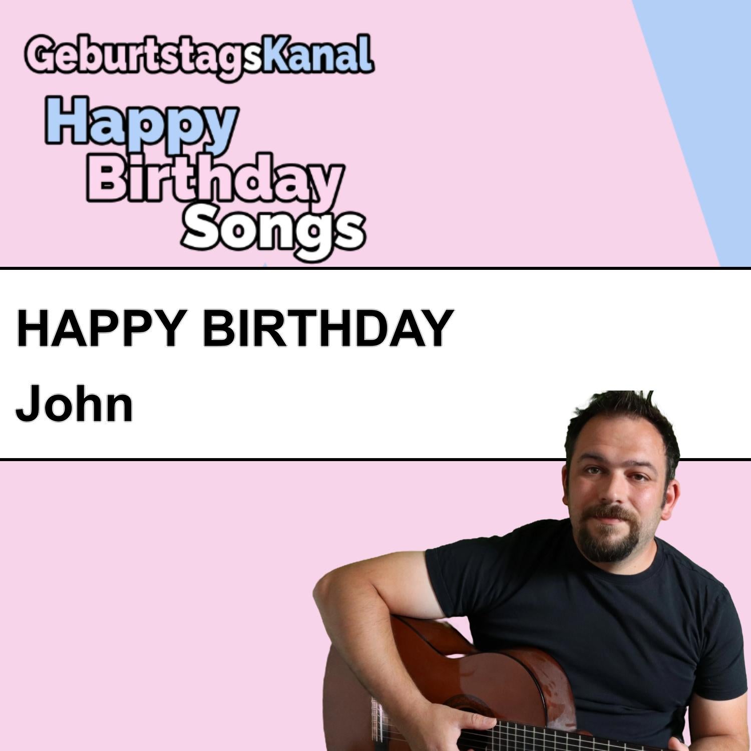 Produktbild Happy Birthday to you John mit Wunschgrußbotschaft