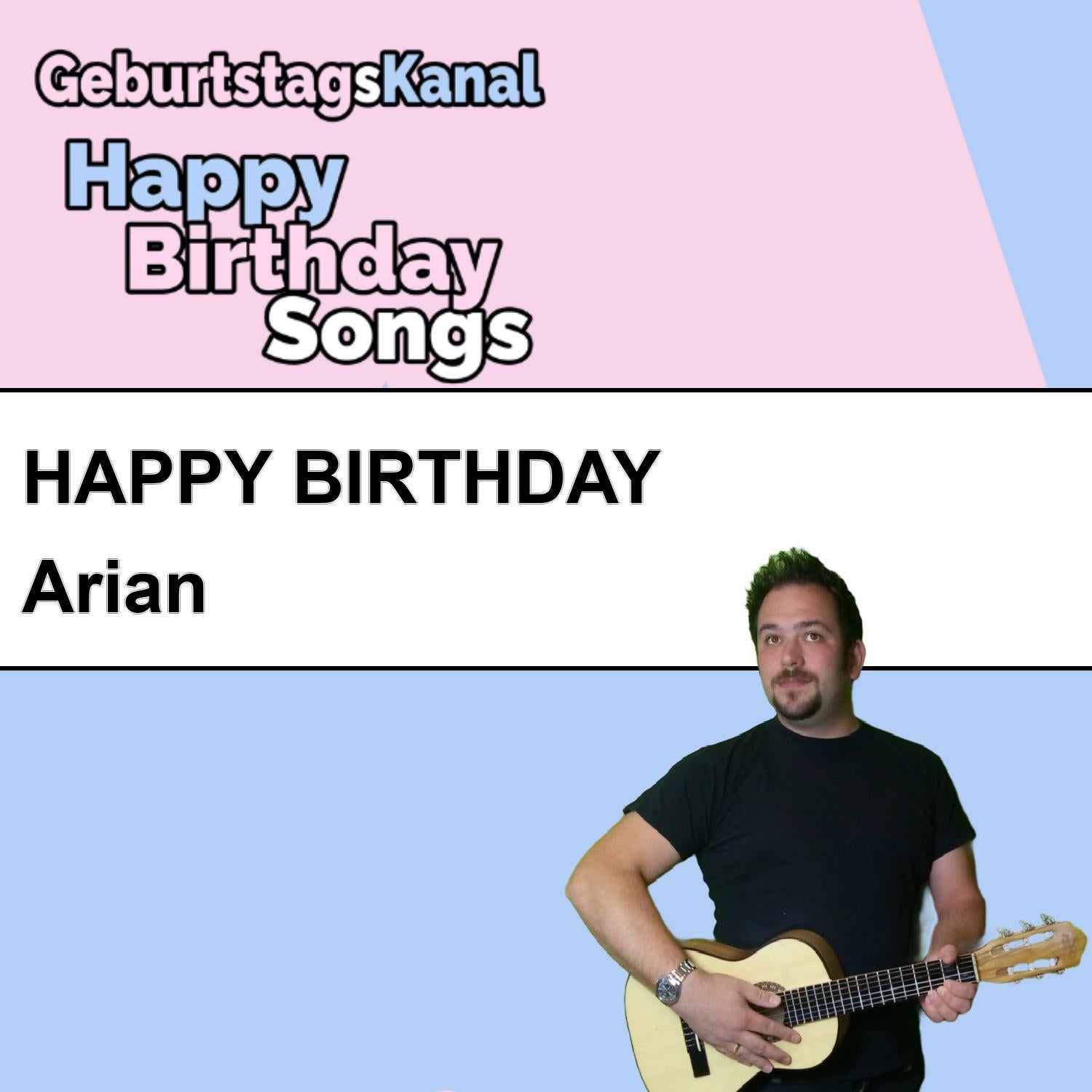 Produktbild Happy Birthday to you Arian mit Wunschgrußbotschaft