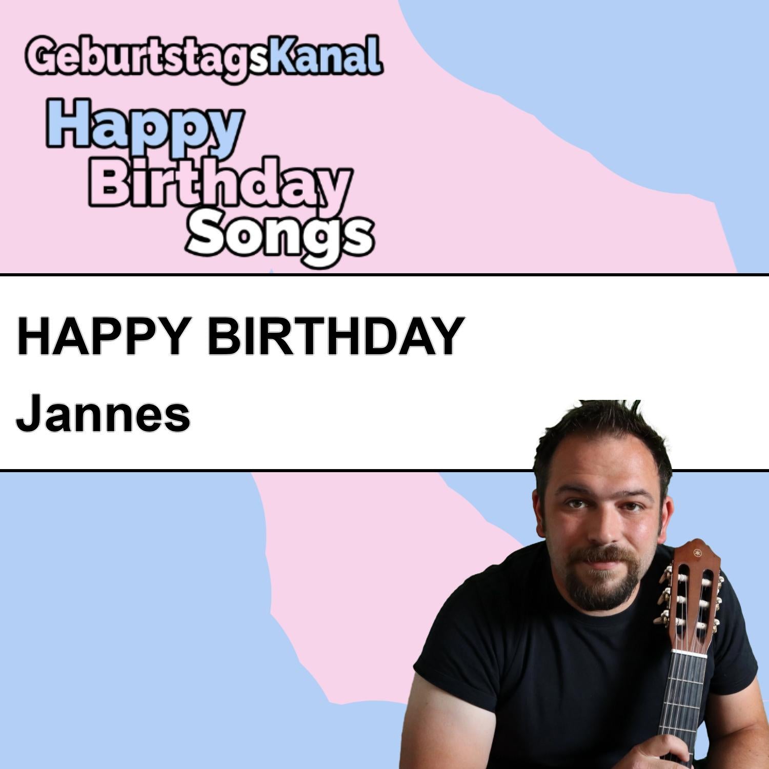 Produktbild Happy Birthday to you Jannes mit Wunschgrußbotschaft