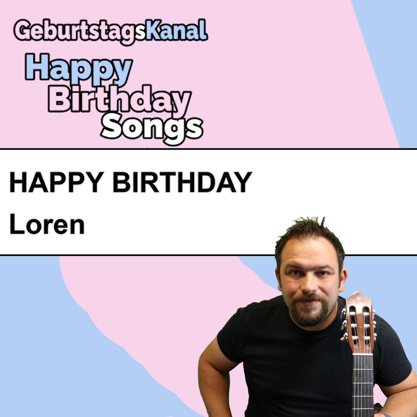 Produktbild Happy Birthday to you Loren mit Wunschgrußbotschaft