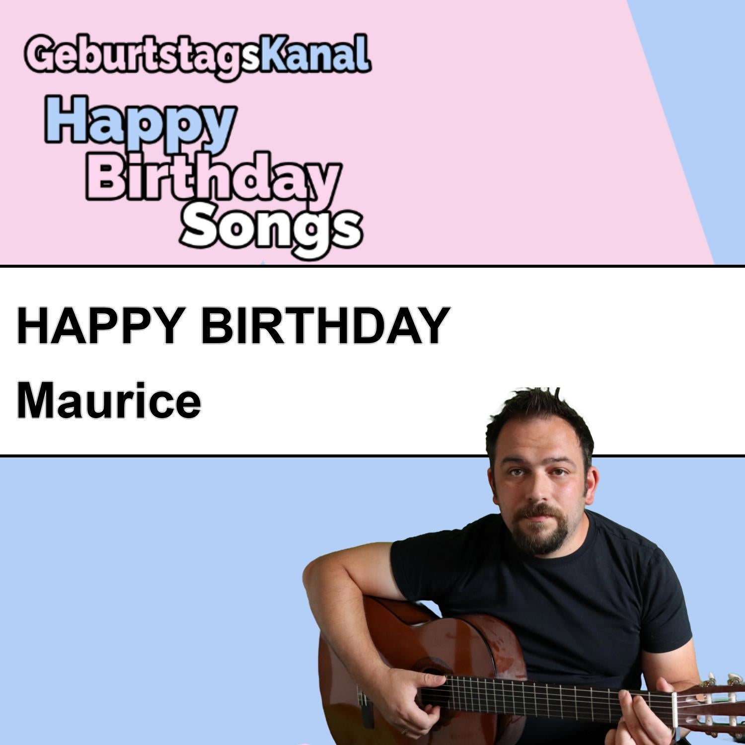 Produktbild Happy Birthday to you Maurice mit Wunschgrußbotschaft