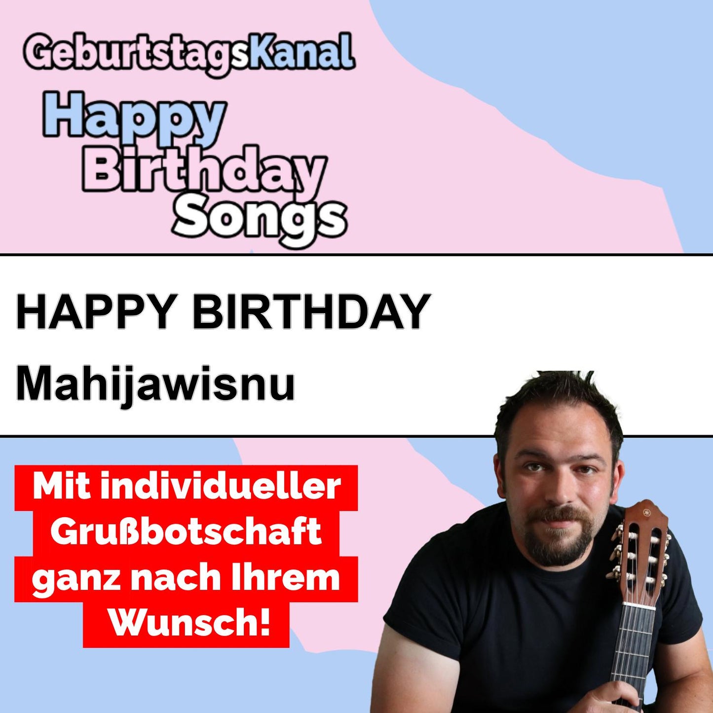Produktbild Happy Birthday to you Mahijawisnu mit Wunschgrußbotschaft