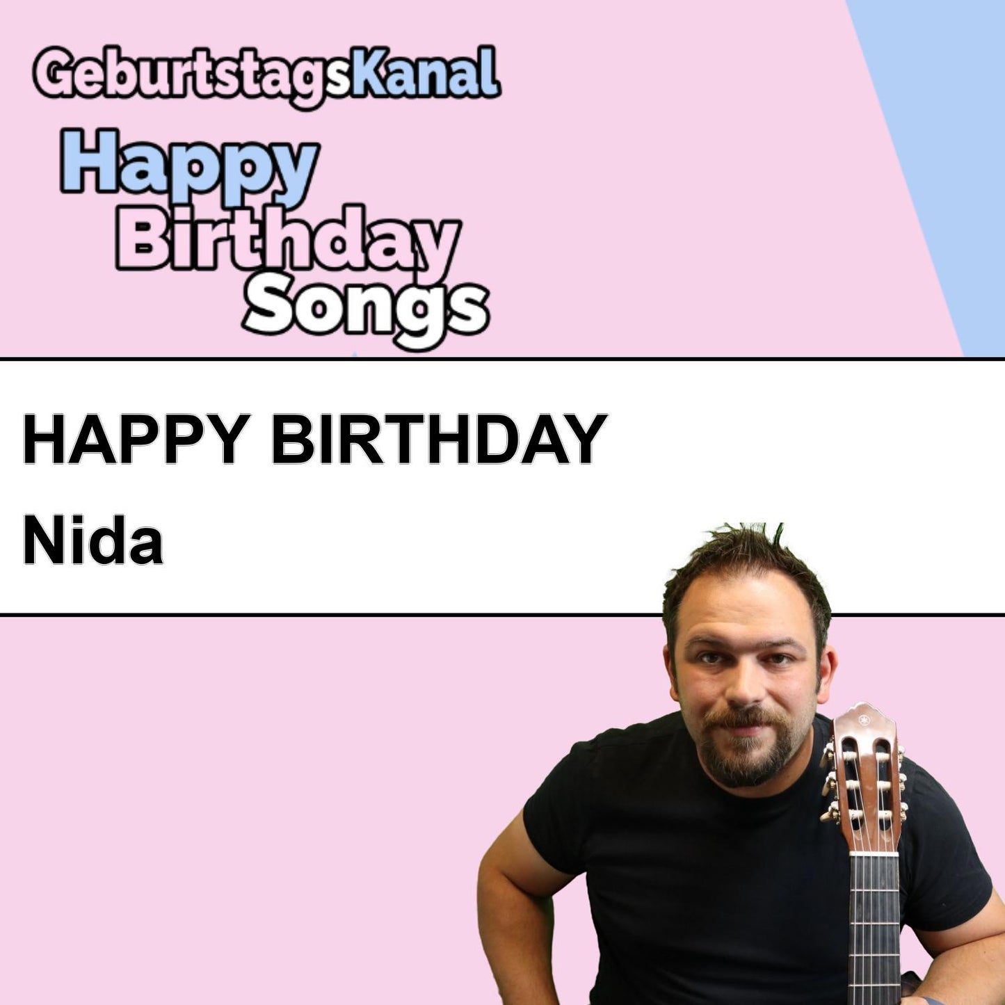 Produktbild Happy Birthday to you Nida mit Wunschgrußbotschaft