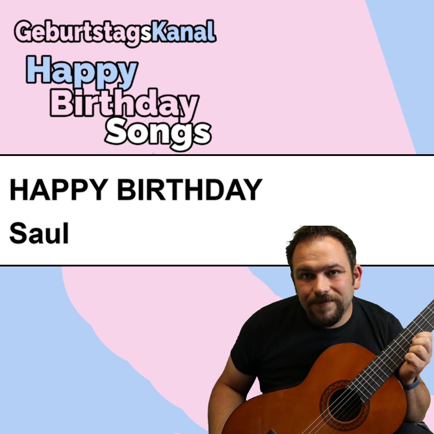 Produktbild Happy Birthday to you Saul mit Wunschgrußbotschaft