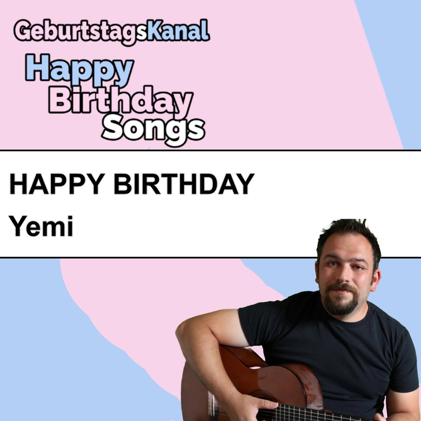 Produktbild Happy Birthday to you Yemi mit Wunschgrußbotschaft