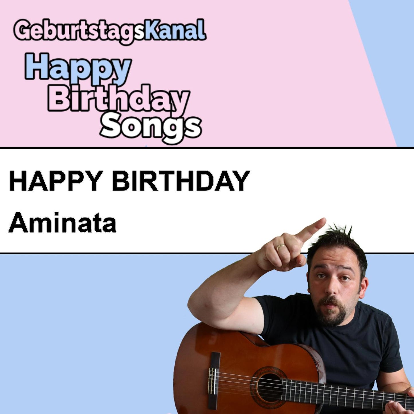 Produktbild Happy Birthday to you Aminata mit Wunschgrußbotschaft
