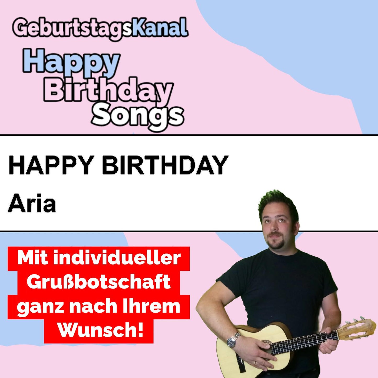 Produktbild Happy Birthday to you Aria mit Wunschgrußbotschaft