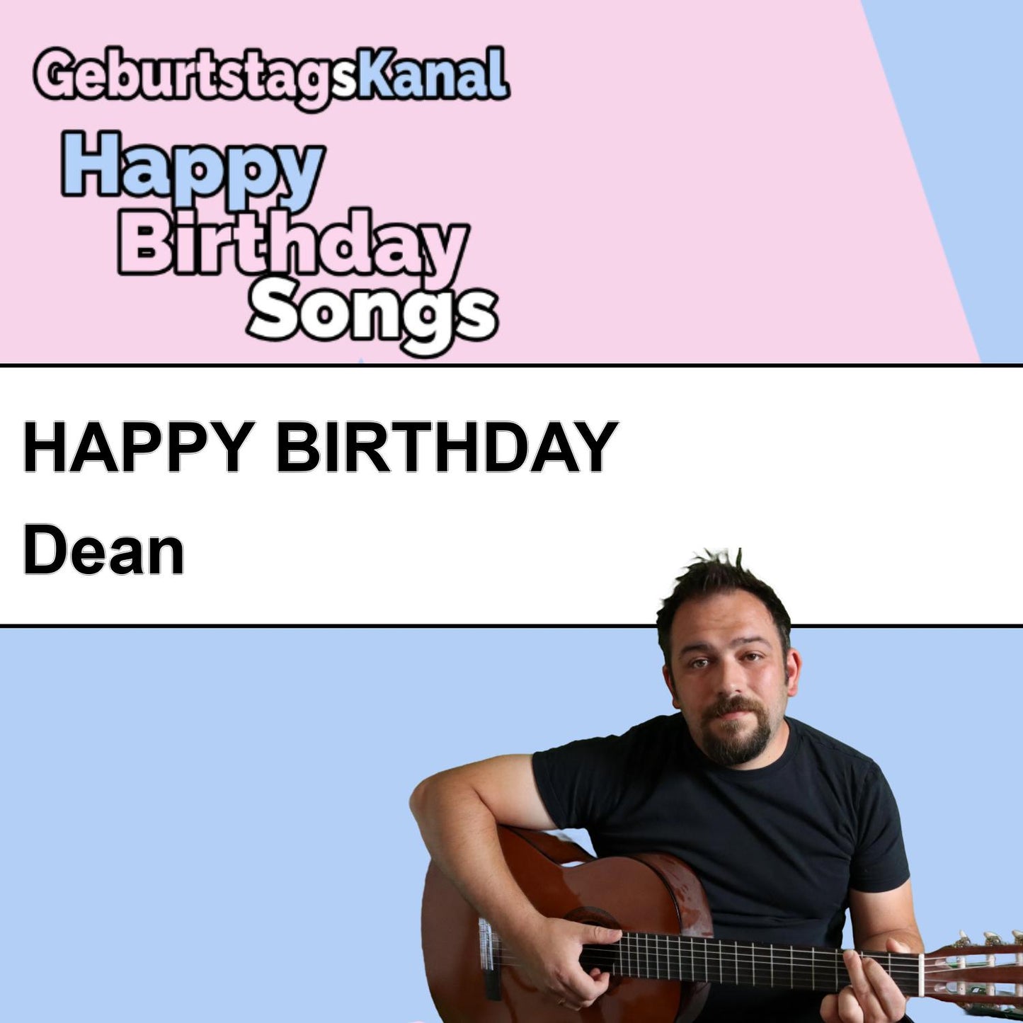 Produktbild Happy Birthday to you Dean mit Wunschgrußbotschaft