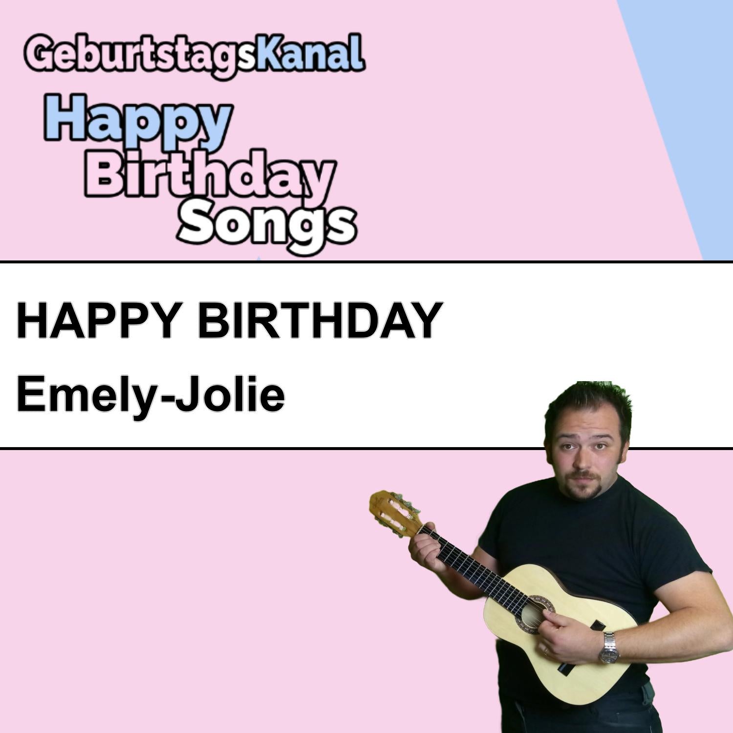 Produktbild Happy Birthday to you Emely-Jolie mit Wunschgrußbotschaft