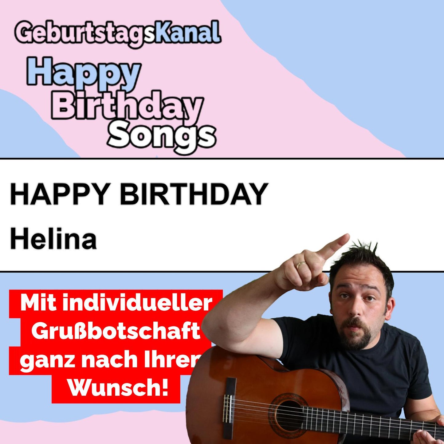 Produktbild Happy Birthday to you Helina mit Wunschgrußbotschaft