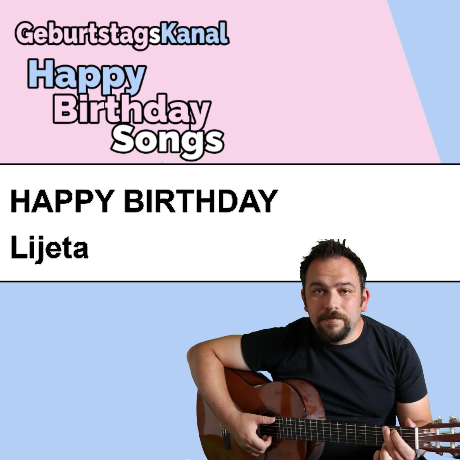 Produktbild Happy Birthday to you Lijeta mit Wunschgrußbotschaft