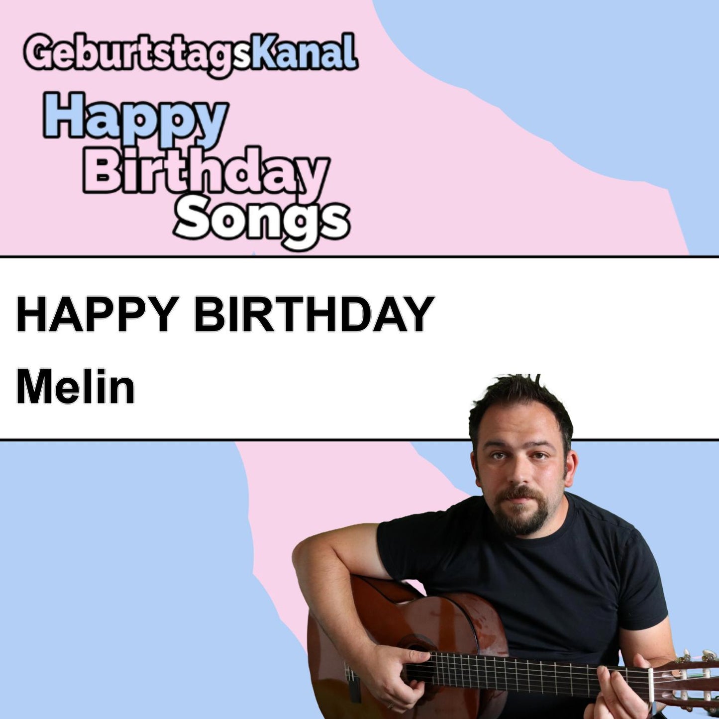 Produktbild Happy Birthday to you Melin mit Wunschgrußbotschaft