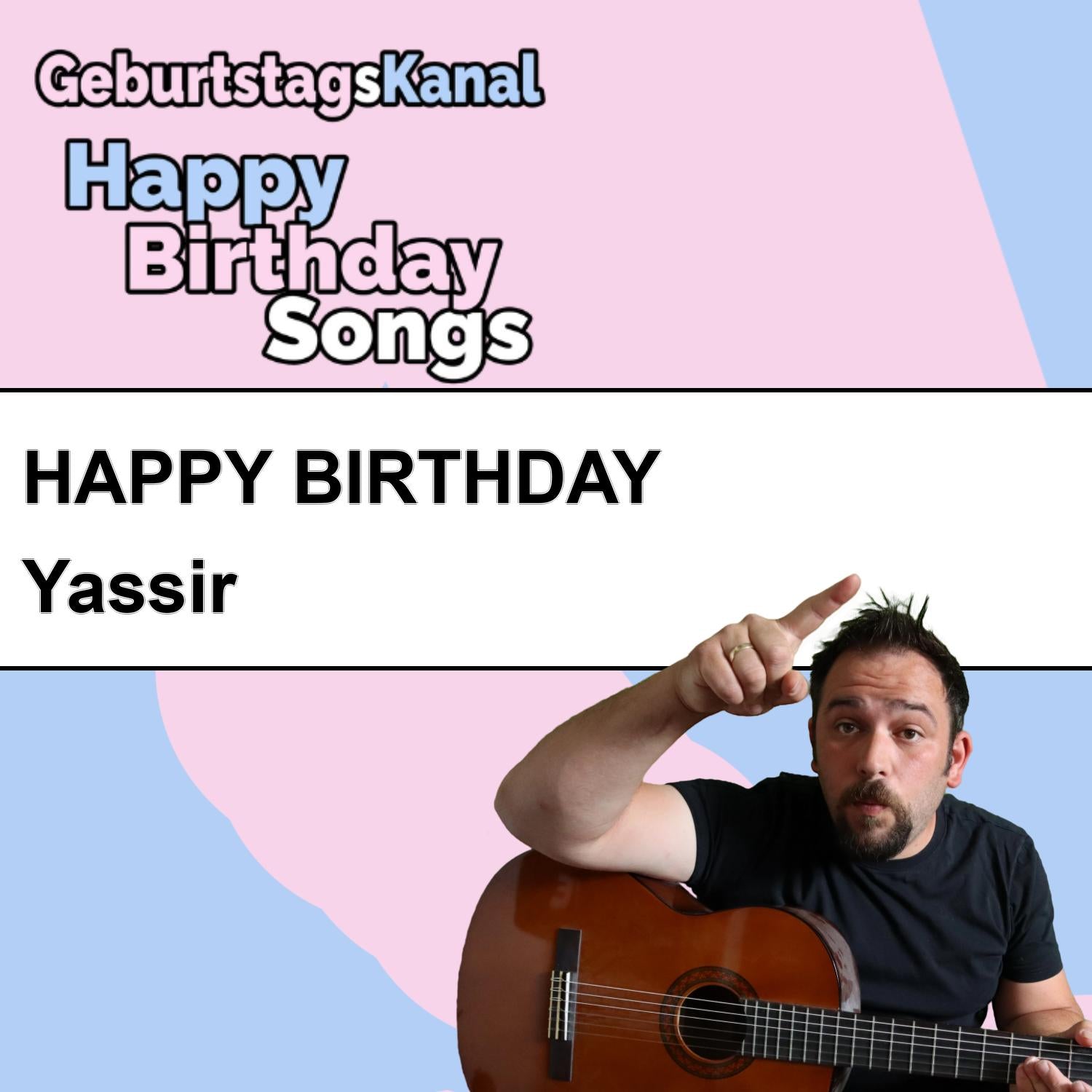 Produktbild Happy Birthday to you Yassir mit Wunschgrußbotschaft
